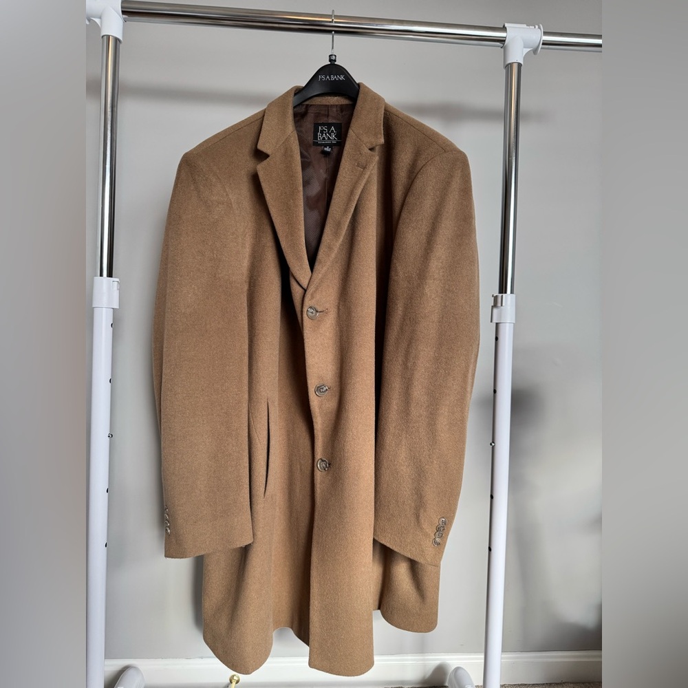 Men’s Jos A Bank Topcoat / Overcoat Size 52R
